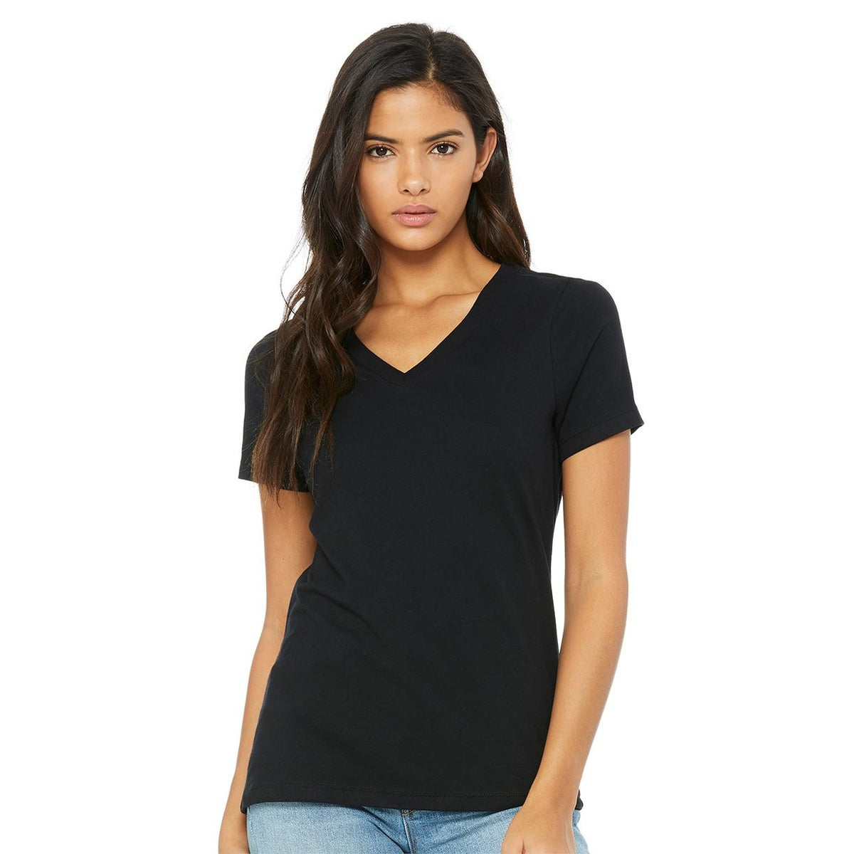 BELLA + CANVAS Women's Relaxed Jersey V-Neck Tee BC6405