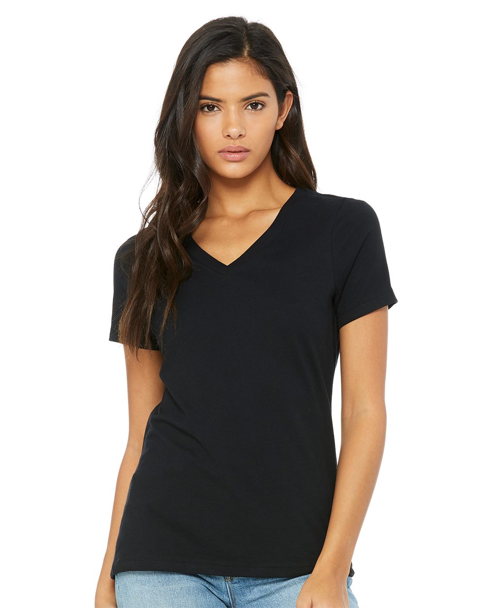 BELLA + CANVAS Women's Relaxed Jersey V-Neck Tee BC6405 Womens Apparel Shirts & Tops