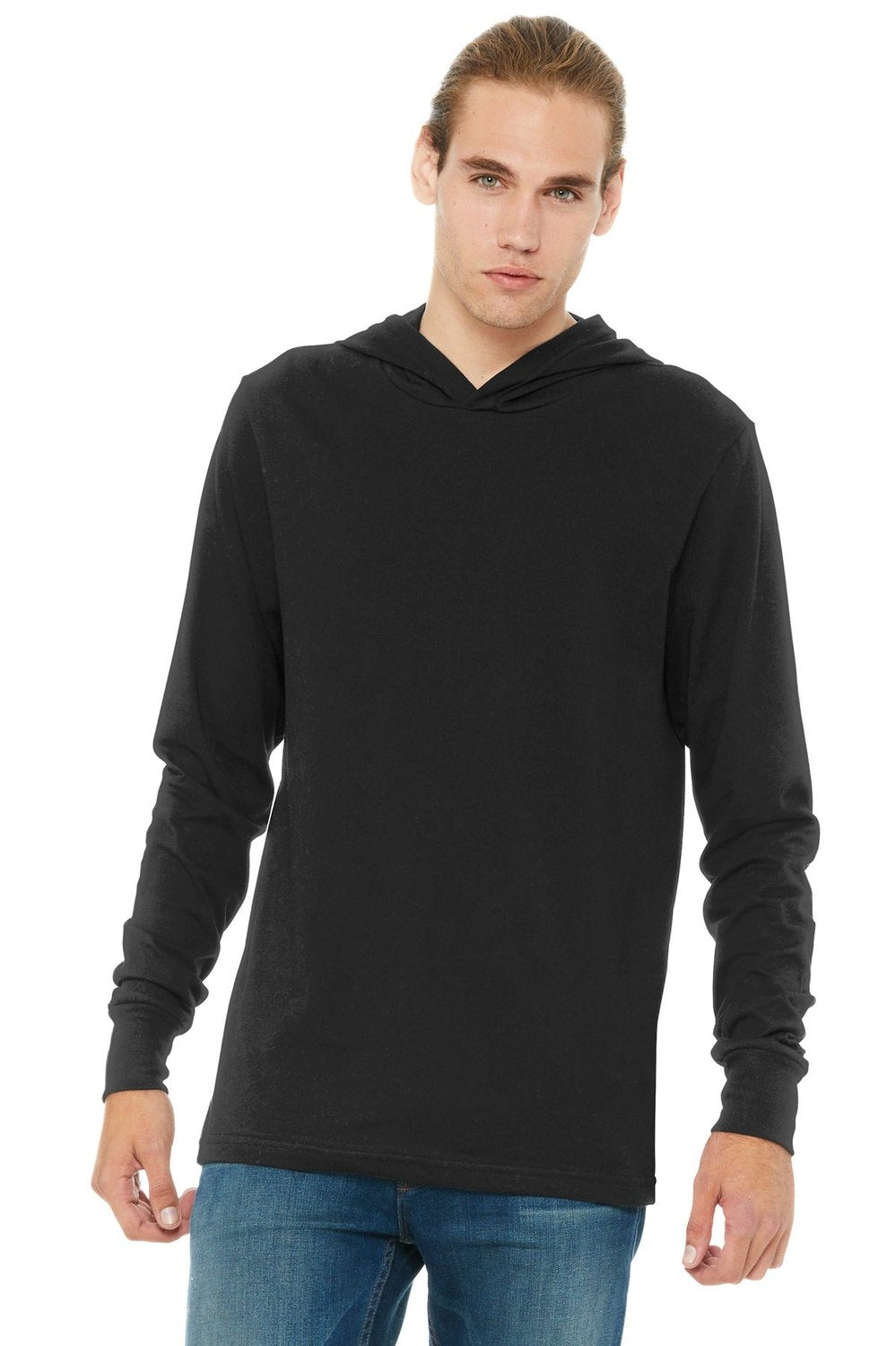 BELLA + CANVAS Unisex Jersey Long Sleeve Hoodie. BC3512 Mens Apparel Sweatshirts & Fleece