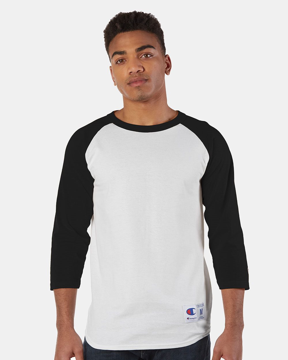 Champion Men's Three-Quarter Raglan Sleeve Baseball T-Shirt Mens Apparel Shirts & Tops