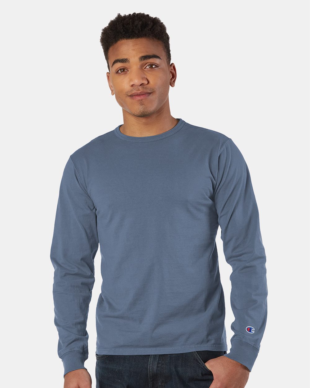 Champion Men's Garment Dyed Long Sleeve T-Shirt Mens Apparel Shirts & Tops
