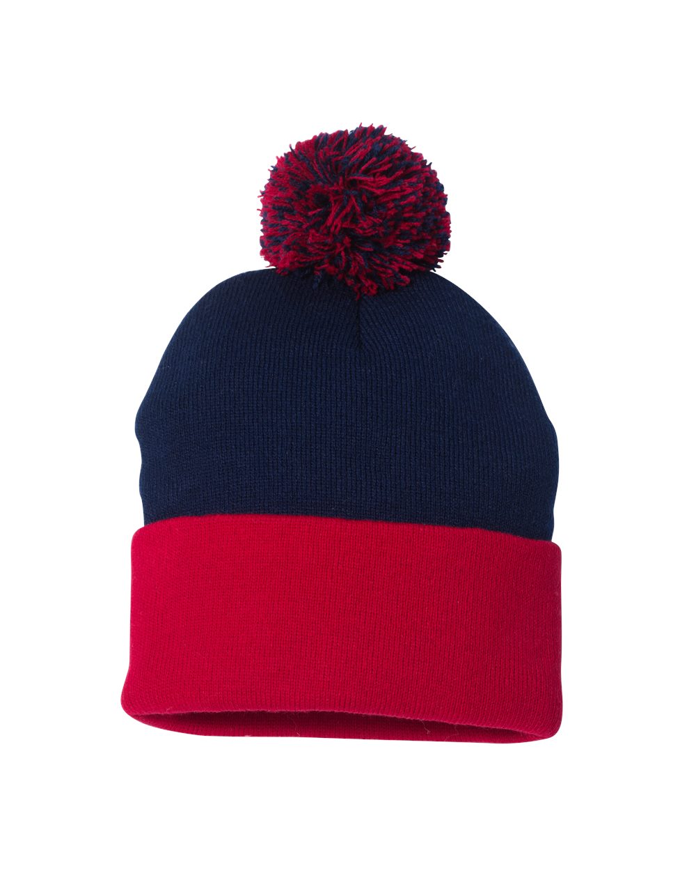 Sportsman Men's Pom-Pom 12" Knit Beanie Unisex Accessories Hats & Caps