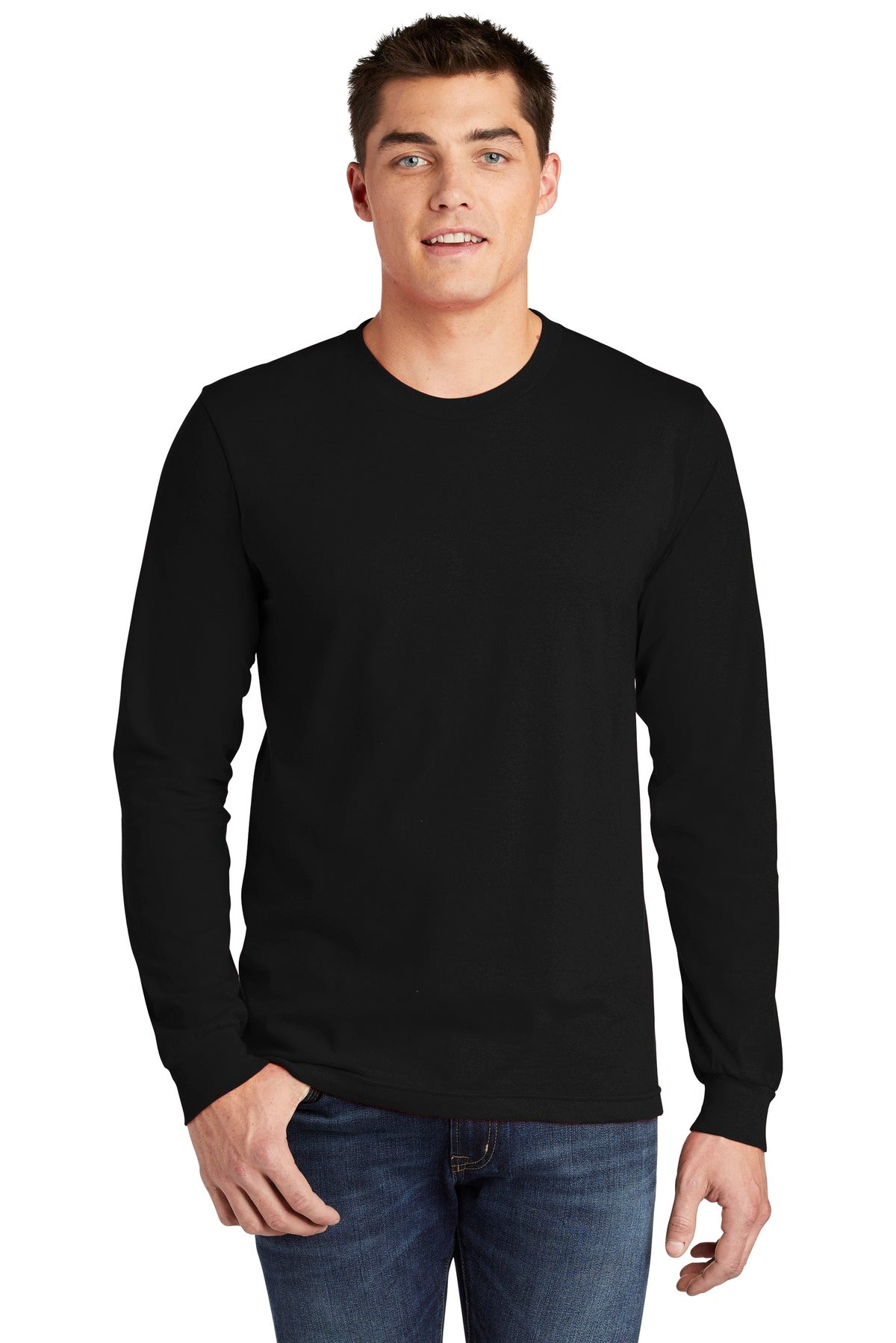 American Apparel Men's Fine Jersey Long Sleeve T-Shirt. 2007W Mens Apparel Shirts & Tops