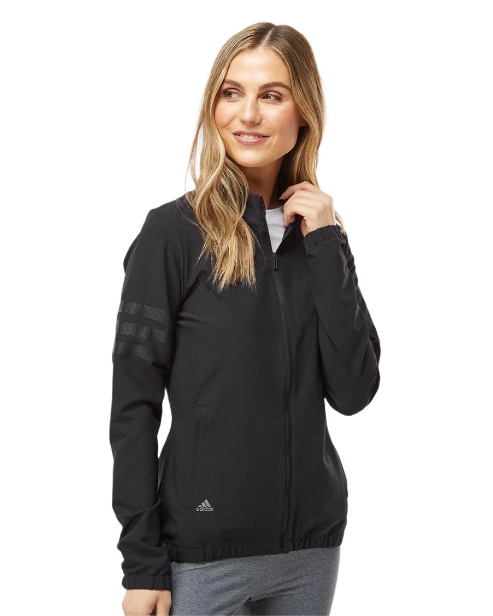 Adidas Women's 3-Stripes Full-Zip Jacket Womens Apparel Jackets & Vests