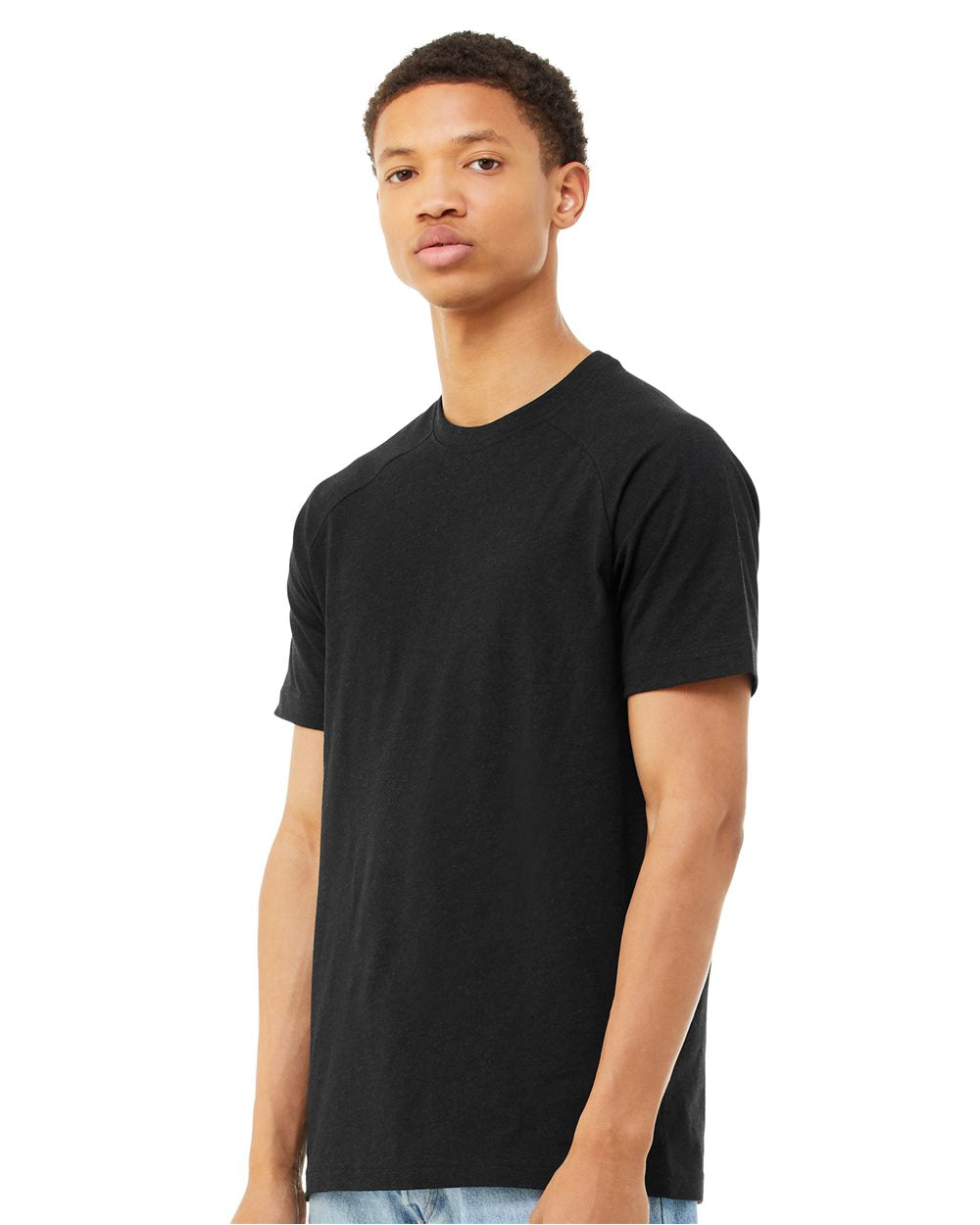 BELLA + CANVAS Men's Heather CVC Raglan Tee Mens Apparel Shirts & Tops