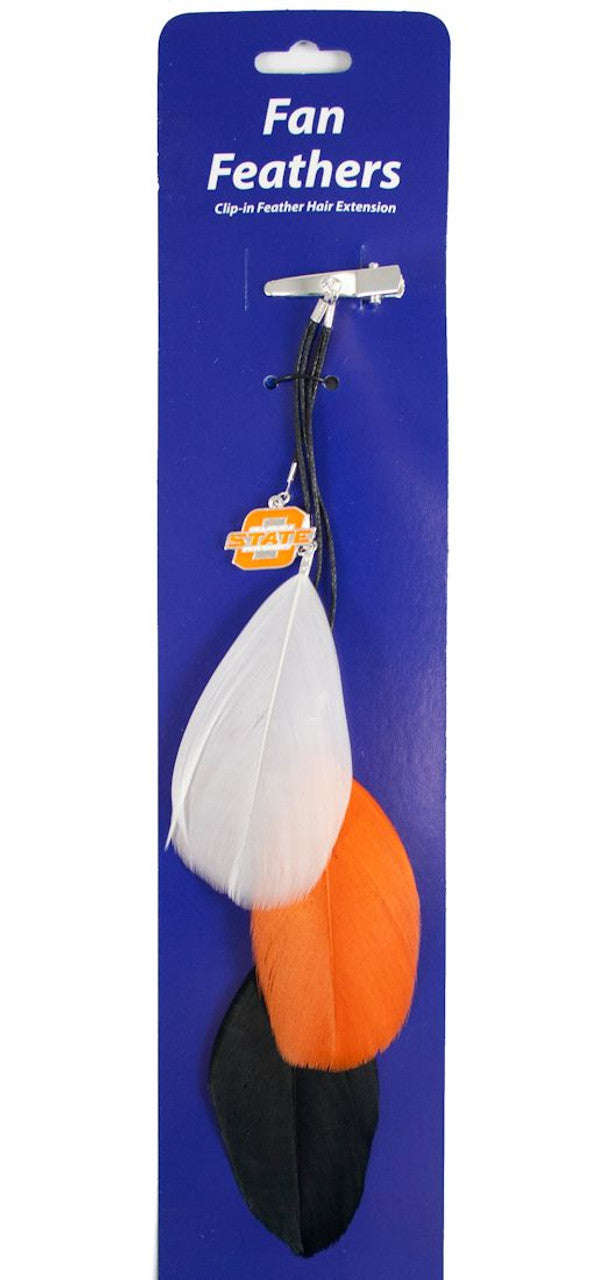 Little Earth Oklahoma State Cowboys Team Color Feather Hair Clip Fan Gear NCAA Oklahoma State Cowboys