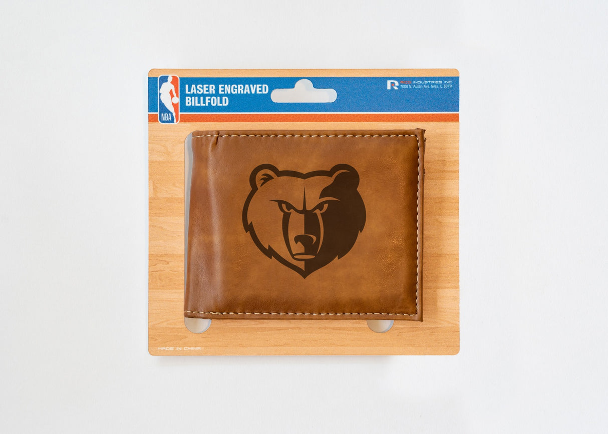 Rico Industries NBA Memphis Grizzlies Laser Engraved Billfold Wallet-3