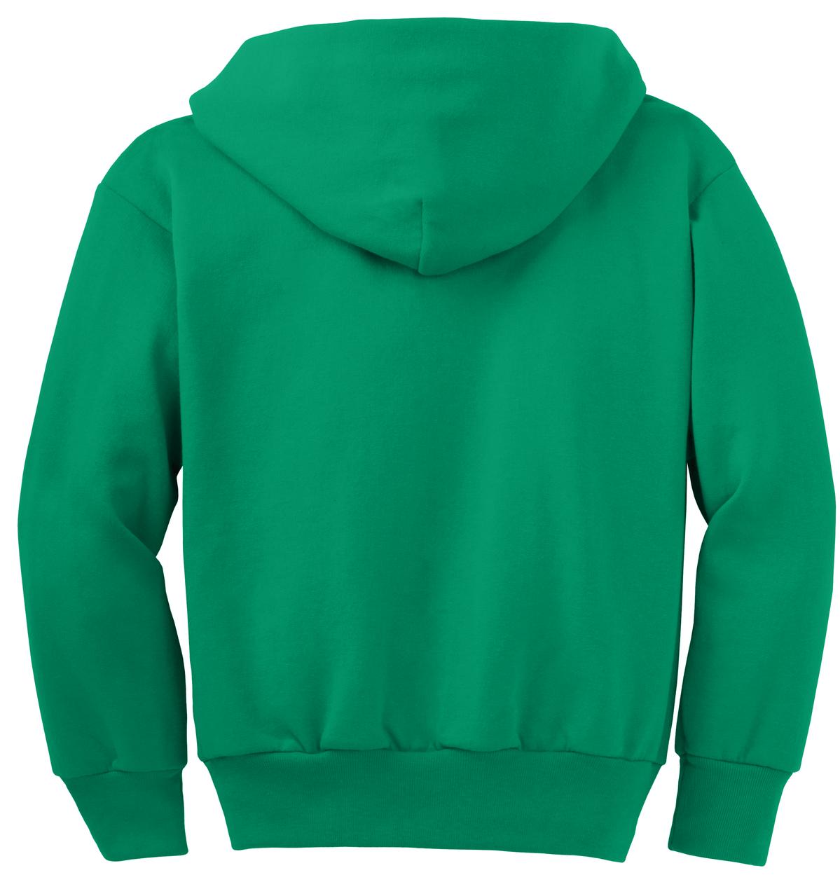 Port & Company Youth Core Fleece Full-Zip Hooded Sweatshirt Youth Apparel Hoodies & Sweatshirts