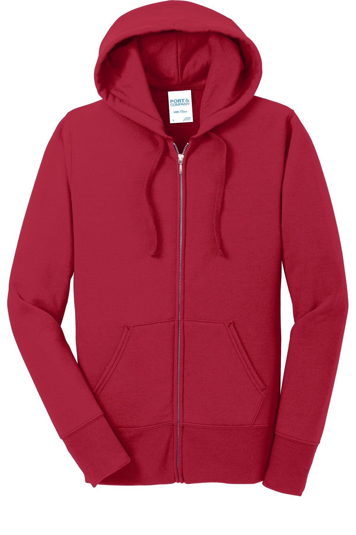 Port & Company Women's Core Fleece Full-Zip Hooded Sweatshirt Womens Apparel Sweatshirts & Fleece