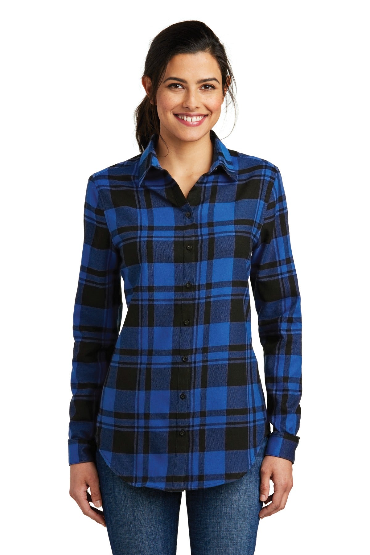 Port Authority® Ladies Plaid Flannel Tunic Womens Apparel Shirts & Tops