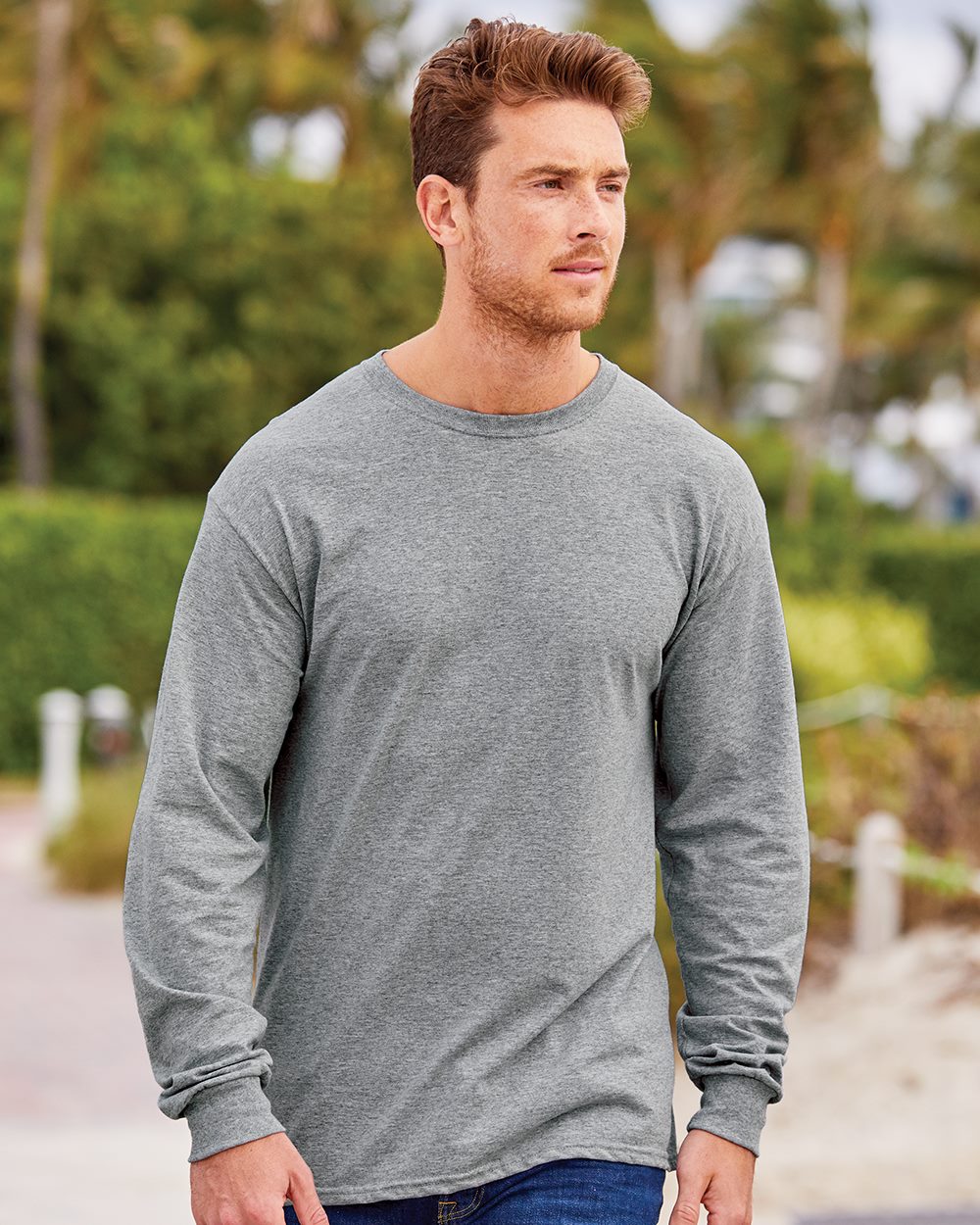 Fruit of the Loom Men's HD Cotton Long Sleeve T-Shirt Mens Apparel Shirts & Tops