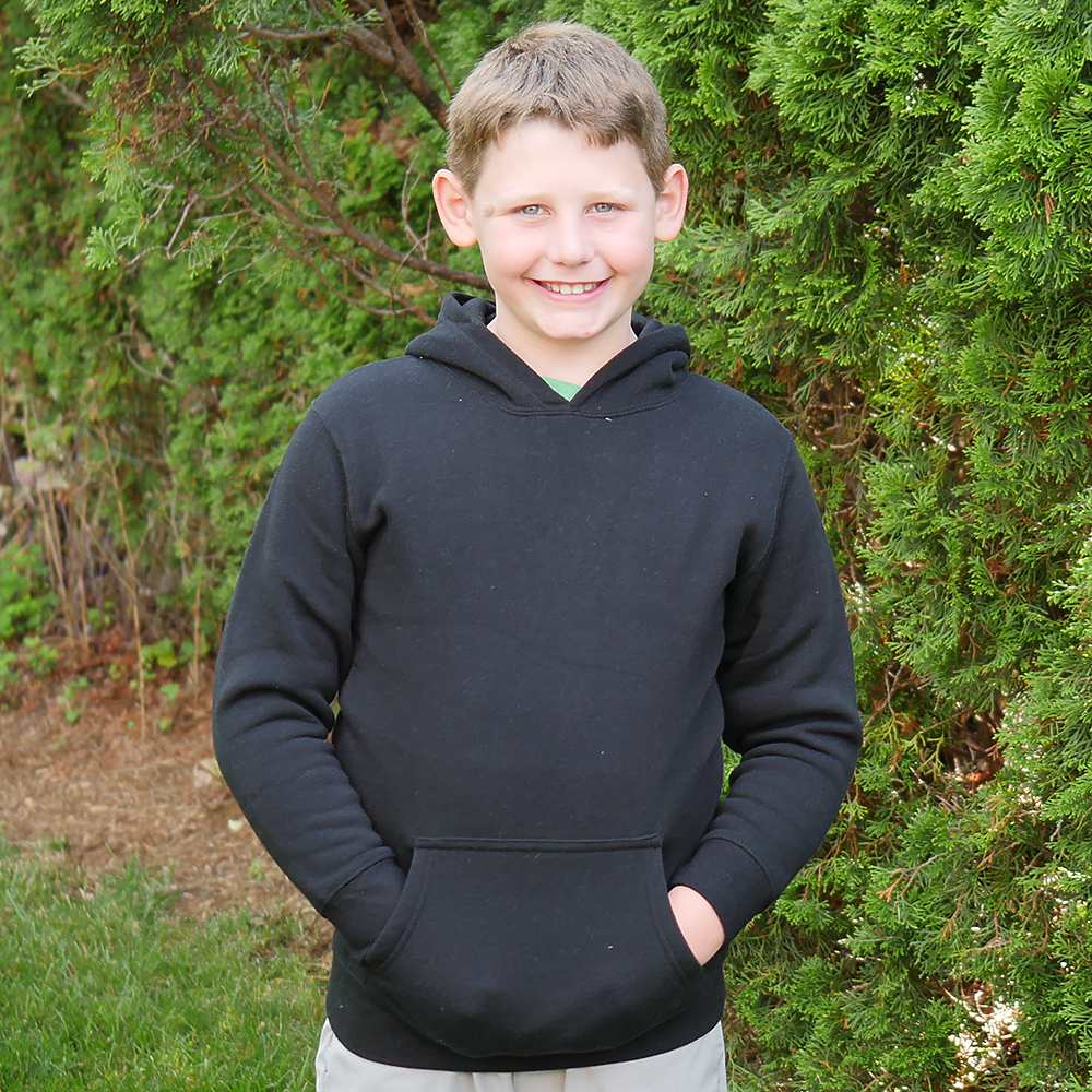 J. America Youth Triblend Fleece Hoodie 8880