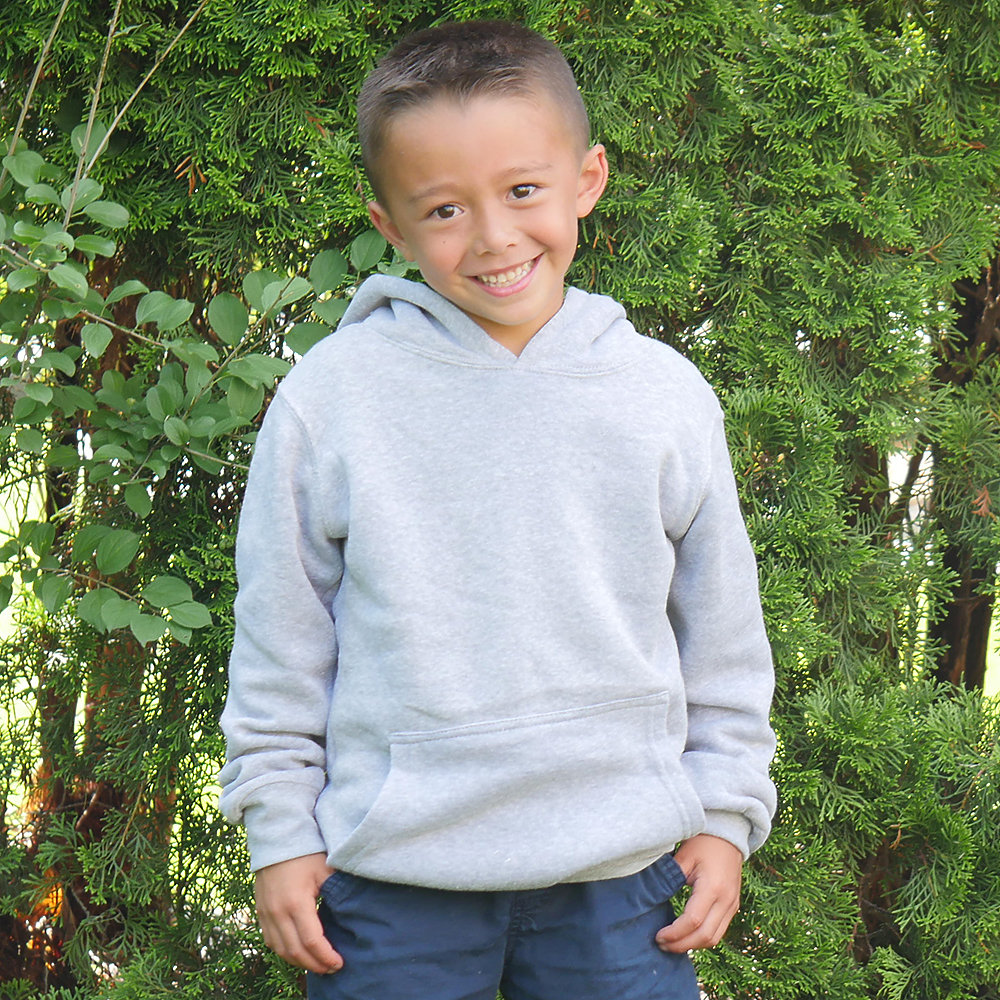 J. America Youth Triblend Fleece Hoodie 8880