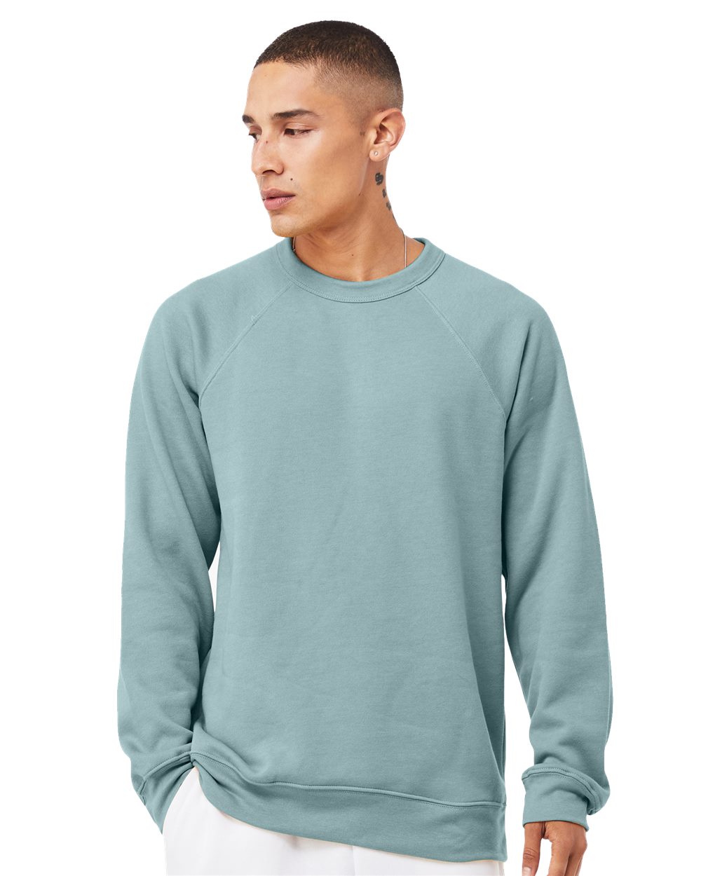 BELLA + CANVAS Unisex Sponge Fleece Raglan Sweatshirt BC3901 1/2 Mens Apparel Sweatshirts & Fleece