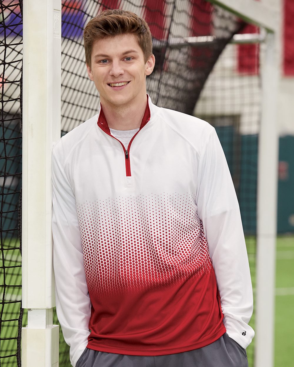 Badger Men's Hex 2.0 Quarter Zip Pullover Mens Apparel Sweatshirts & Fleece