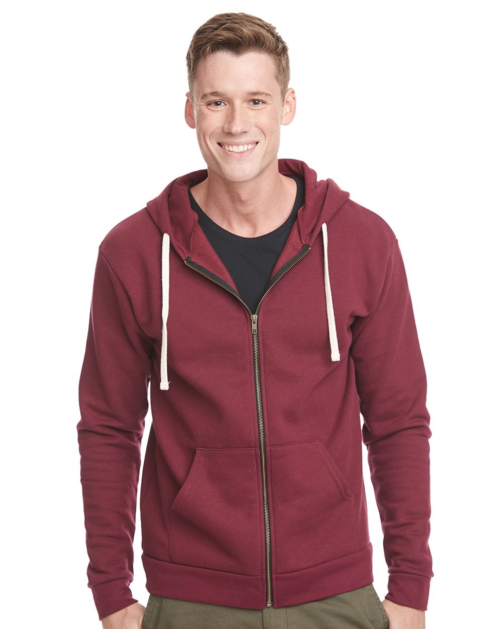 Next Level Unisex Santa Cruz Full-Zip Hoodie Mens Apparel Sweatshirts & Fleece