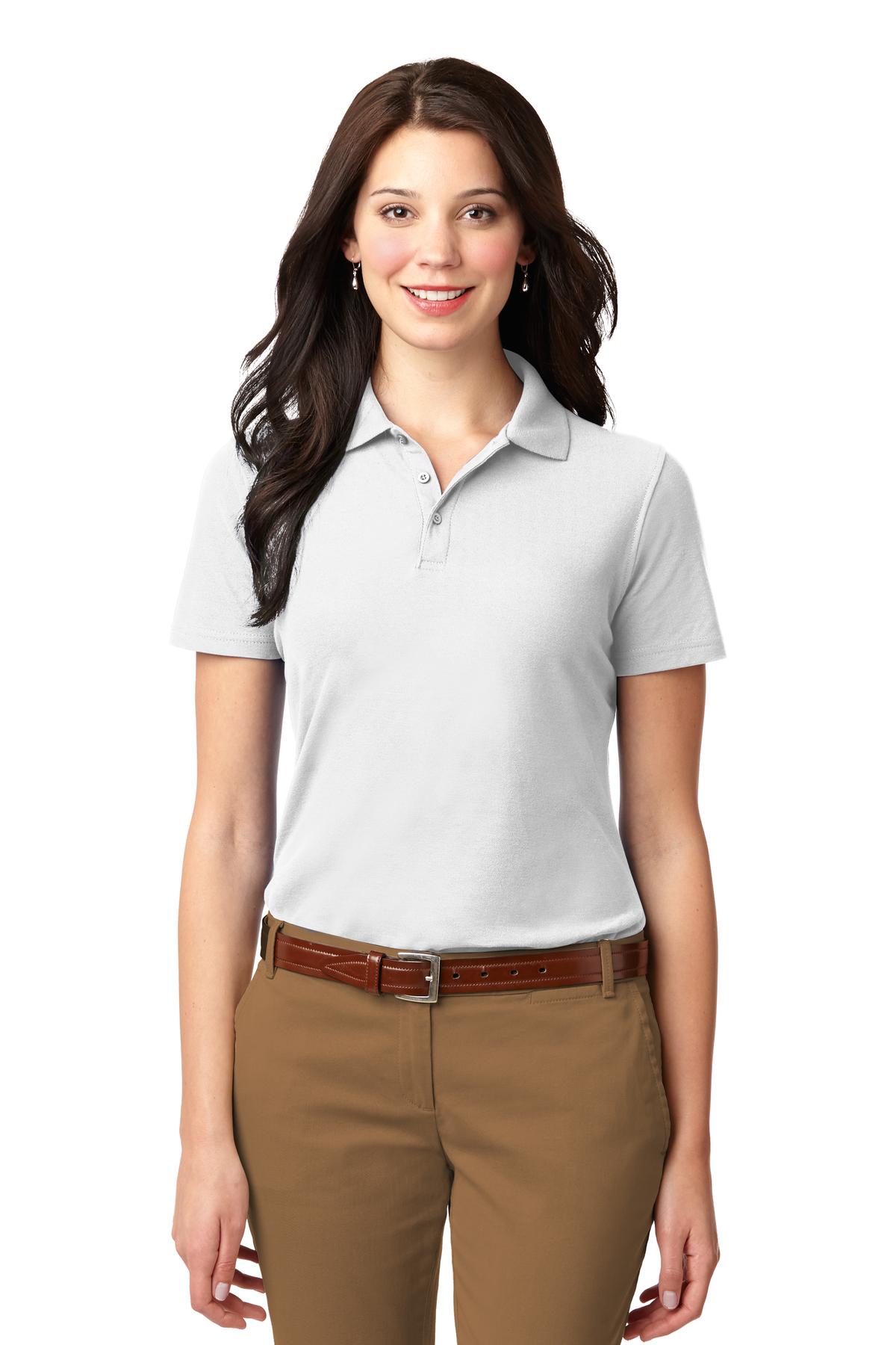 Port Authority Ladies Stain-Resistant Polo. L510 Womens Apparel Shirts & Tops