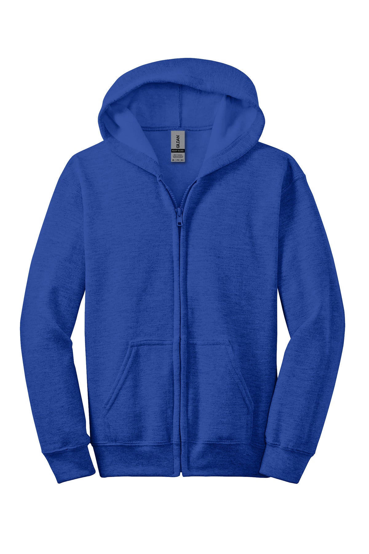 Gildan Youth Heavy Blend Full-Zip Hooded Sweatshirt Youth Apparel Hoodies & Sweatshirts