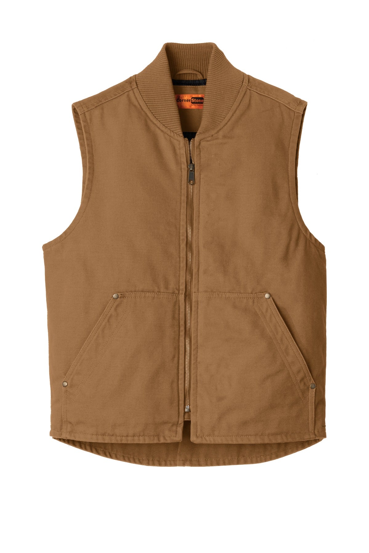 CornerStone Men's Washed Duck Cloth Vest. CSV40 Mens Apparel Jackets & Vests
