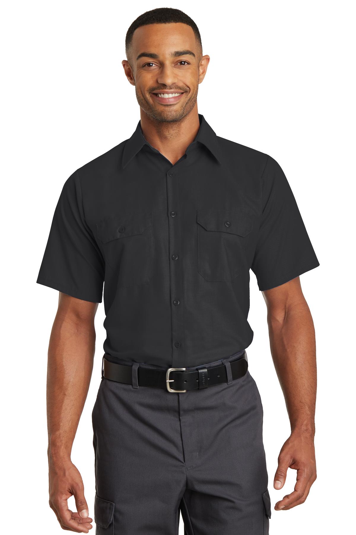 Red Kap Men's Ripstop Short Sleeve Work Shirt. SY60 Corporate Apparel Shirts & Tops