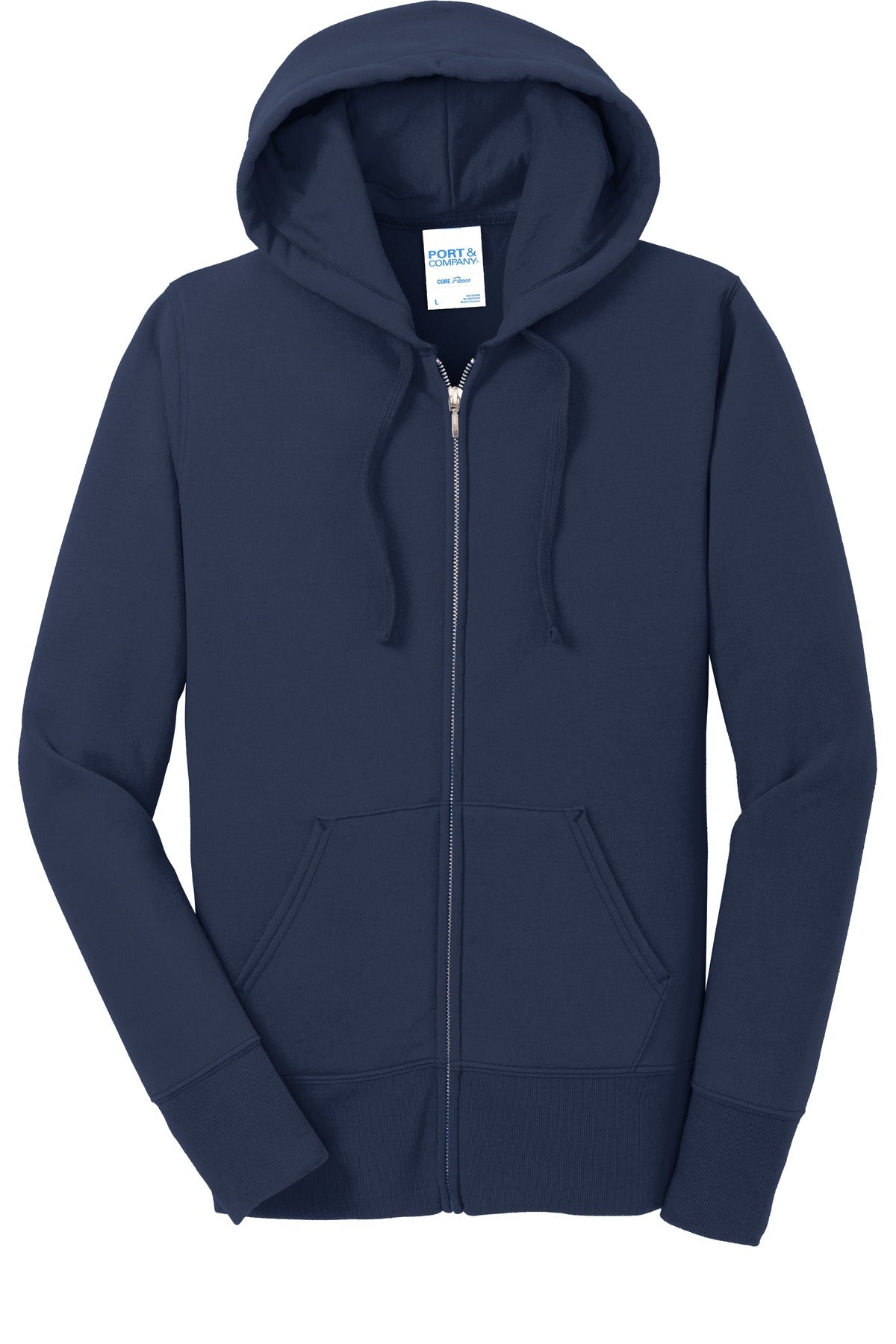 Port & Company Women's Core Fleece Full-Zip Hooded Sweatshirt Womens Apparel Sweatshirts & Fleece