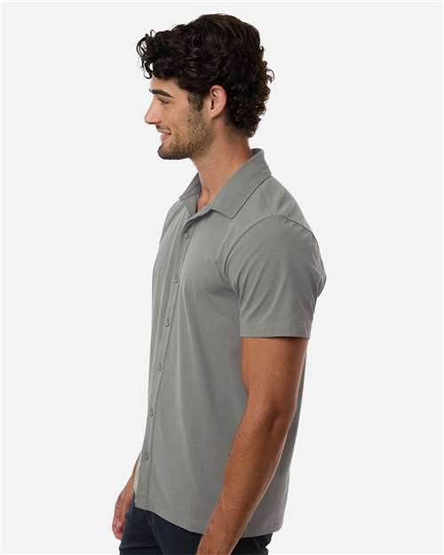 AllPro Men's Pro-Flex Sorona Button Down Short Sleeve Shirt-4