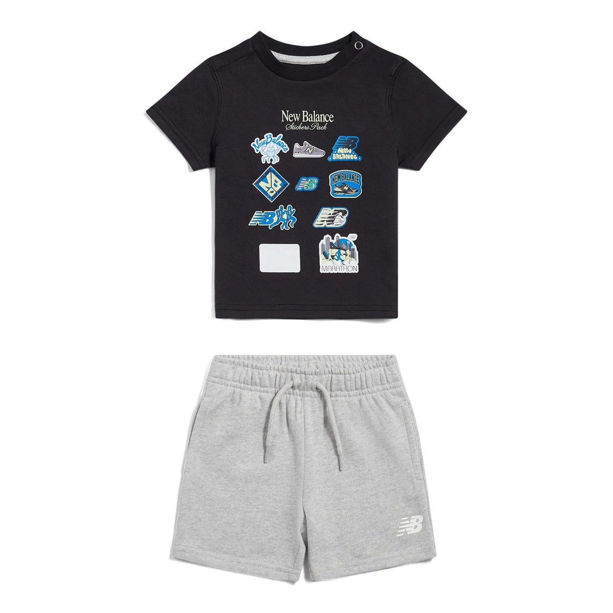 New Balance Infant & Toddler Sticker Pack T-Shirt & Shorts Set-1