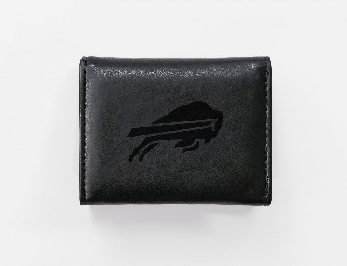 Rico Industries NFL Buffalo Bills Laser Engraved Faux Leather Trifold Wallet-1