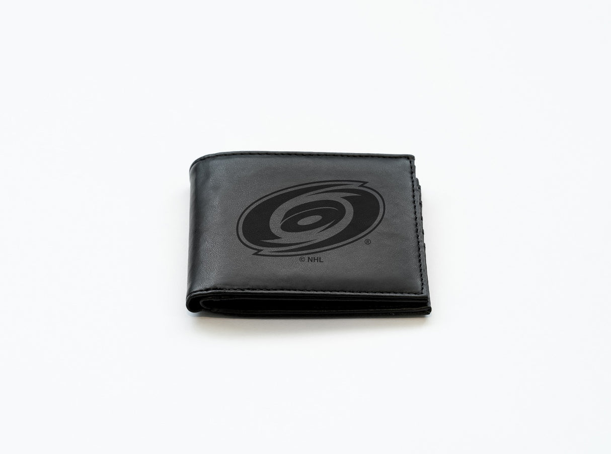 Rico Industries NHL Carolina Hurricanes Laser Engraved Billfold Wallet-2