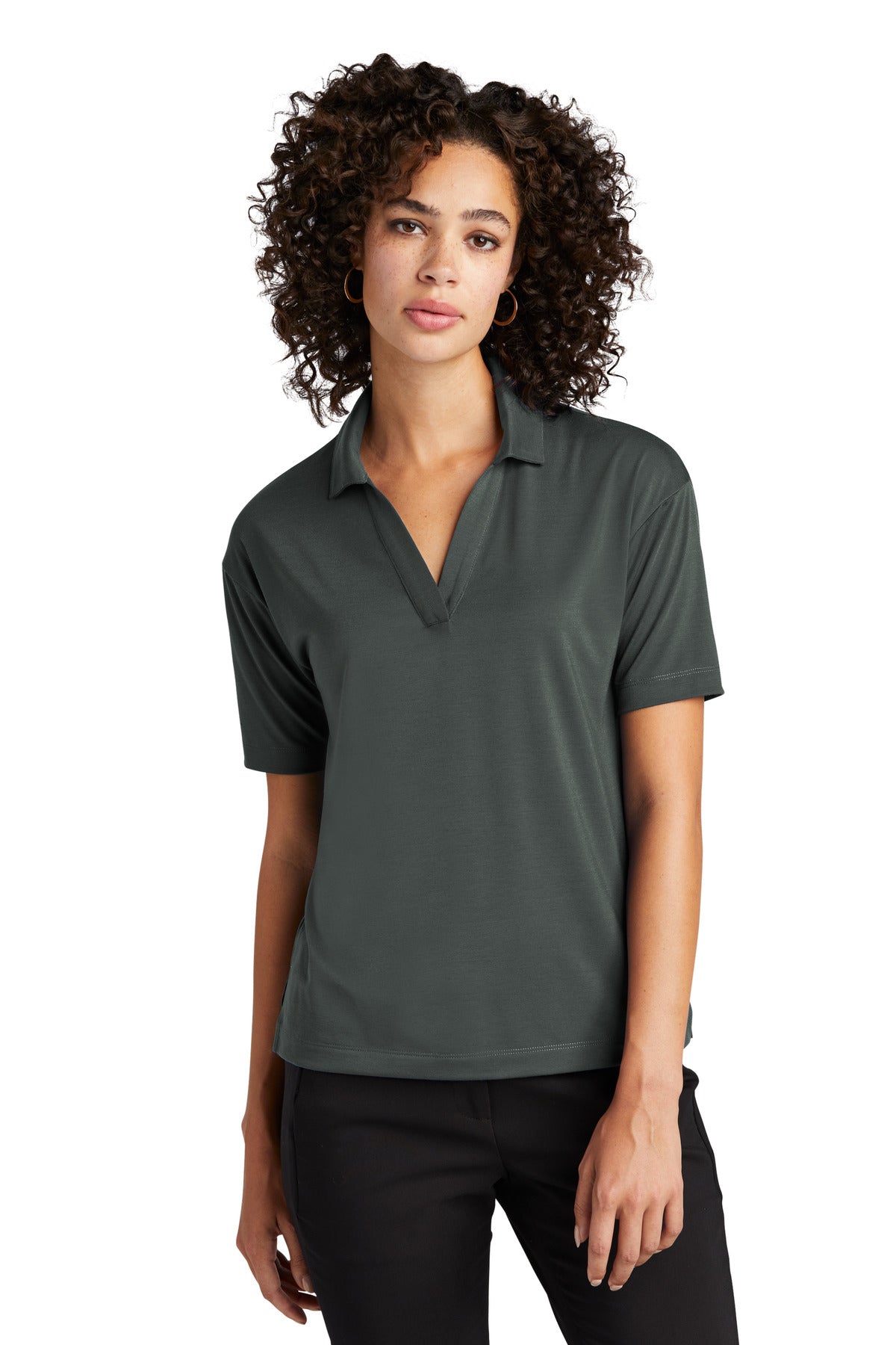 Mercer+Mettle Women's Stretch Jersey Polo MM1015 Womens Apparel Shirts & Tops