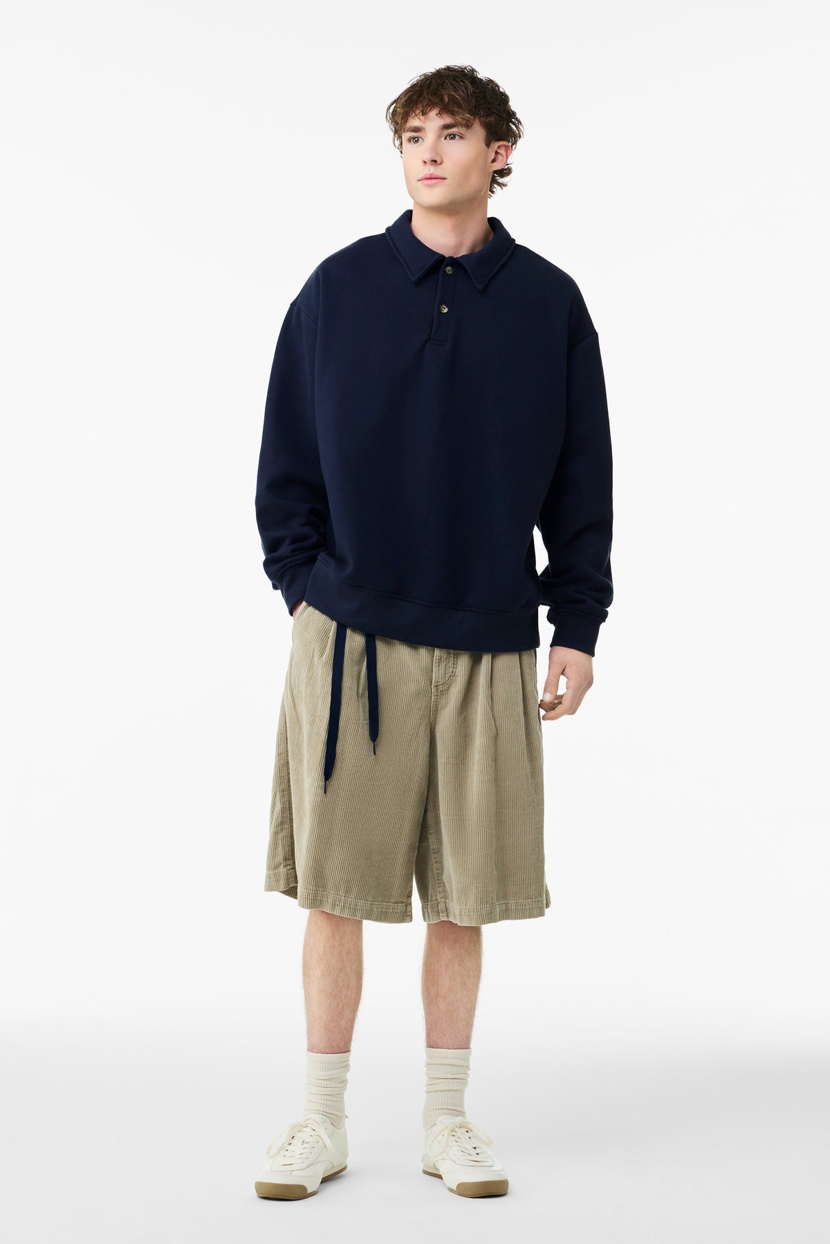 Bella + Canvas Men's 10-Ounce Polo Sweatshirt