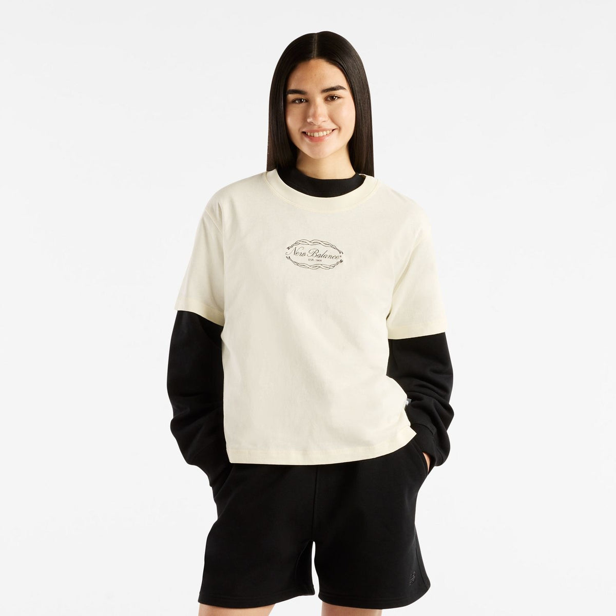 New Balance Women's Family Relaxed Hip Length T-Shirt-1