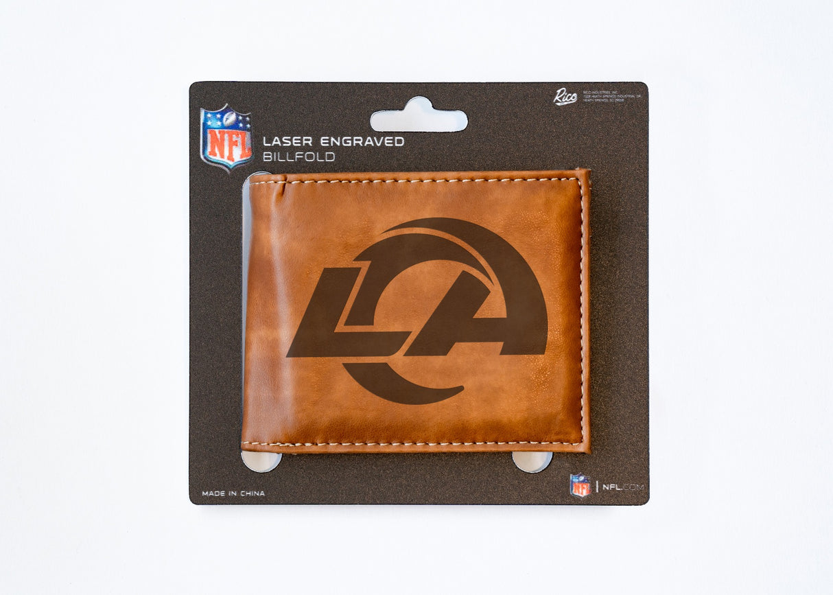 Rico Industries NFL Los Angeles Rams Laser Engraved Billfold Wallet-3