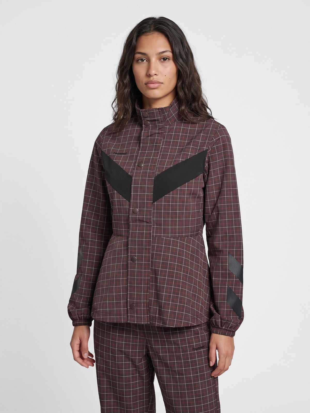 hummel Women's I-D Funnel Neck Check Jacket-6
