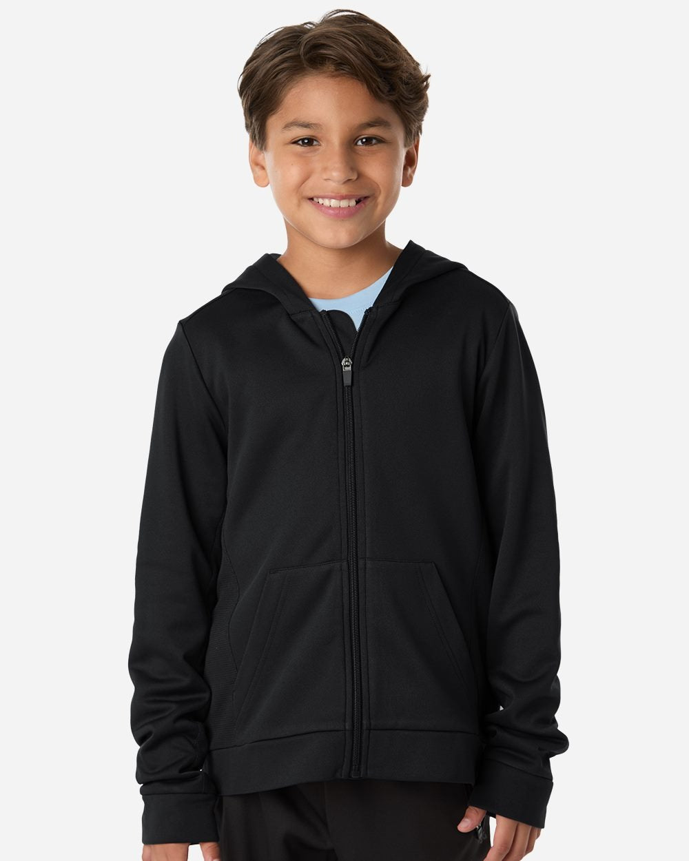 Team 365 Youth Squad Tech Fleece Hooded Full-Zip