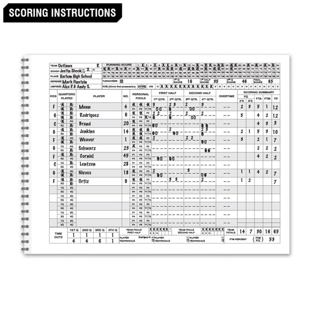 Champro Basketball Scorebook Basketball Accessories All