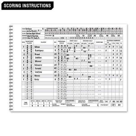 Champro Basketball Scorebook Basketball Accessories All