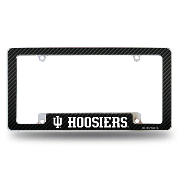 NCAA Indiana Hoosiers All Over Chrome License Plate Frame Fan Gear NCAA Indiana Hoosiers