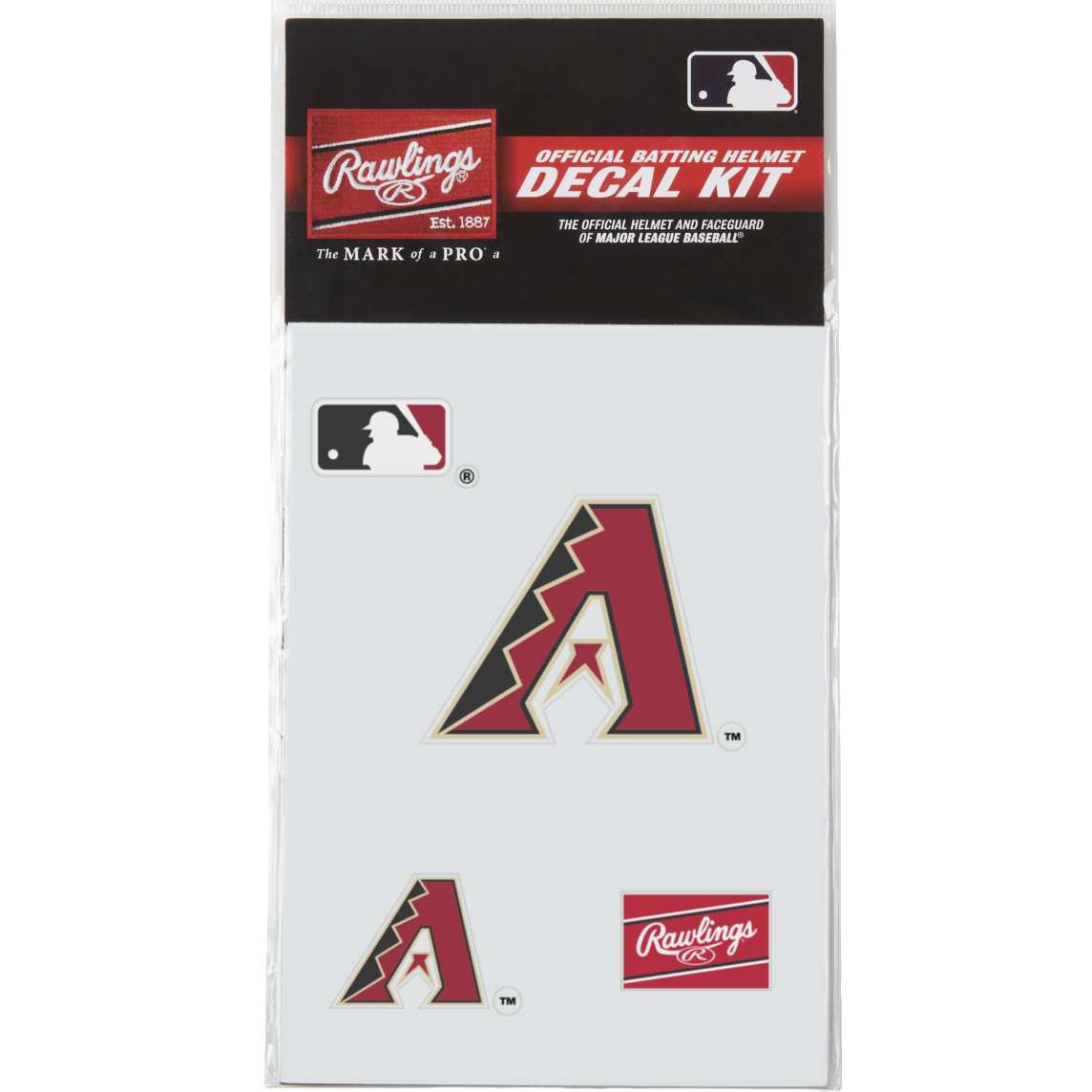 Rawlings MLB Decal Kit Baseball Batting Helmet