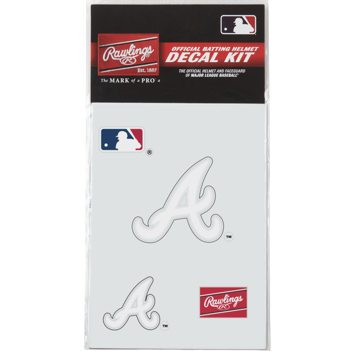 Rawlings MLB Decal Kit Baseball Batting Helmet