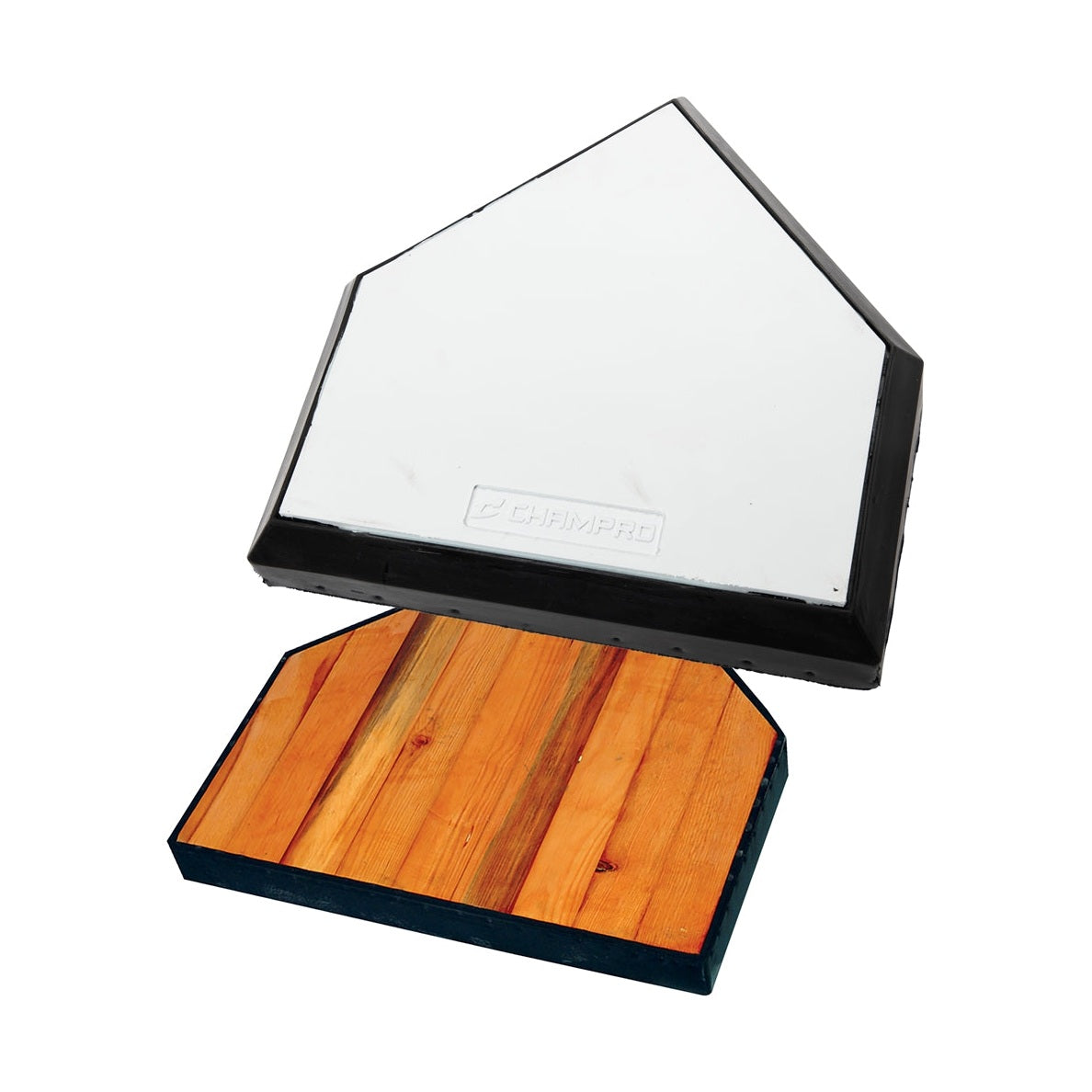 Champro In-Ground Home Plate with Solid Wood Bottom Baseball Field Equipment All