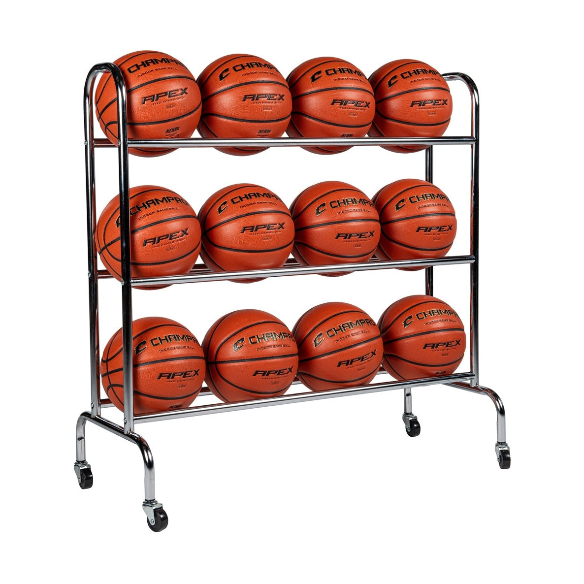 Champro Basketball 12 Ball Rack with Caster Wheels-1