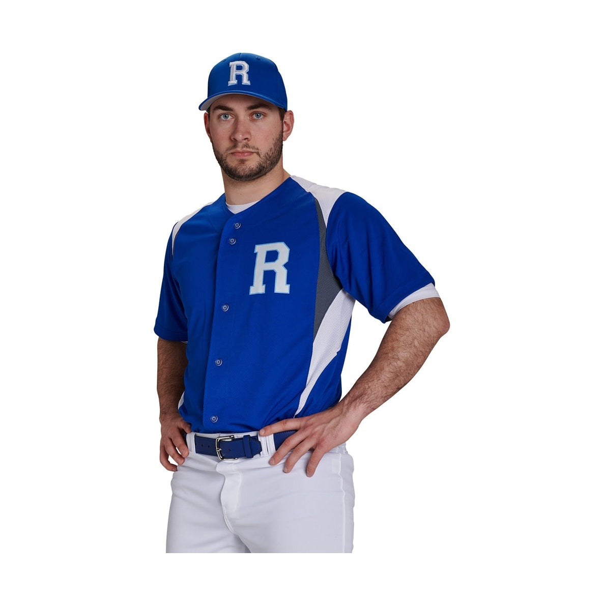 Champro Men's Bull Pen Full Button Baseball Jersey Baseball Jerseys Adult