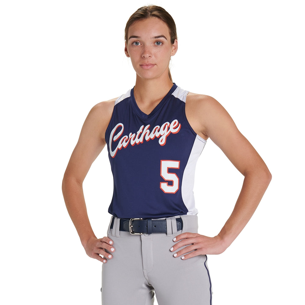Champro Women's Infinite V-Neck Racerback Softball Jersey Softball Jerseys Adult