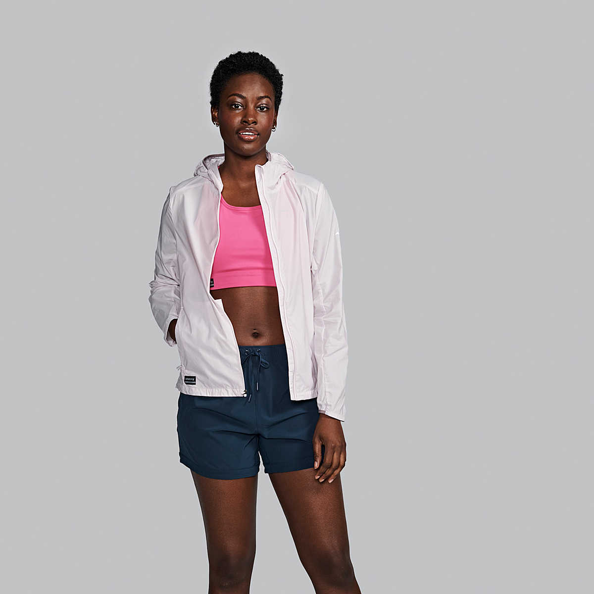 Saucony Women's Peregrine Packaway Jacket SAW800480 Womens Apparel Jackets & Vests