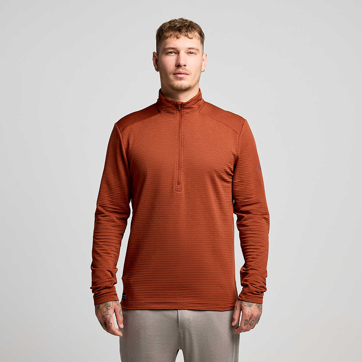Saucony Men's Triumph 3D 1/2 Zip SAM800357 Mens Apparel Sweatshirts & Fleece