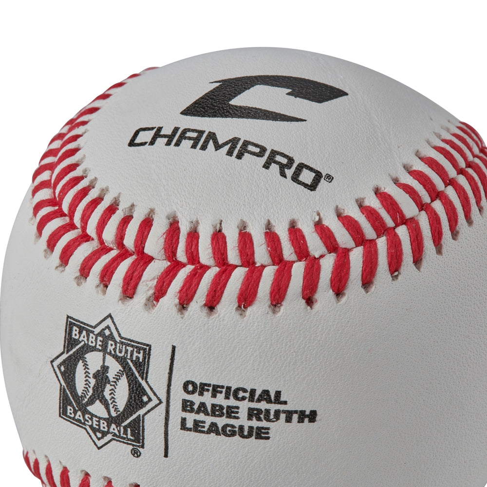Champro Official Babe Ruth League - Full Grain Leather Cover Baseball Dozen Baseball Baseballs All