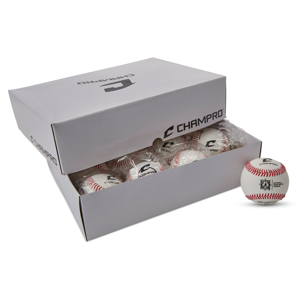 Champro Official Babe Ruth League - Full Grain Leather Cover Baseball Dozen Baseball Baseballs All