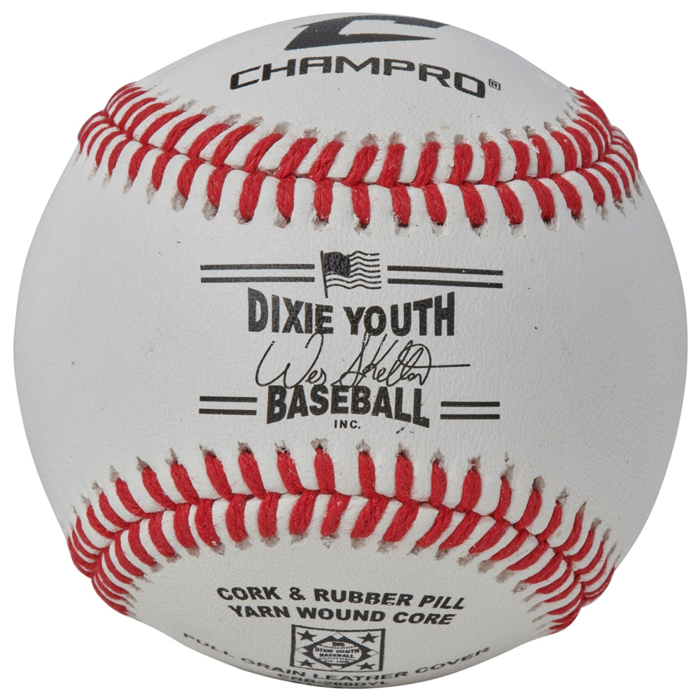 Champro Dixie League Approved - Full Grain Leather Cover - Category 1 Baseball Baseball Baseballs All