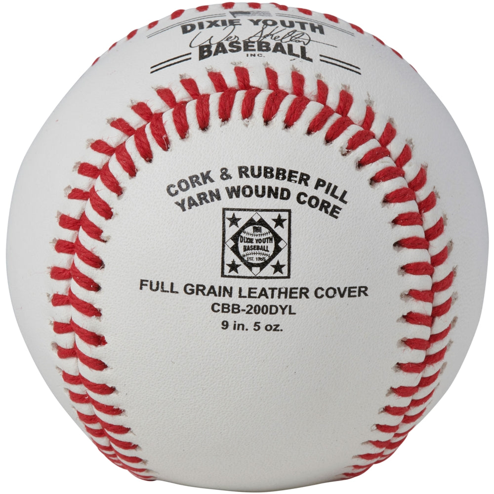 Champro Dixie League Approved - Full Grain Leather Cover - Category 1 Baseball Baseball Baseballs All